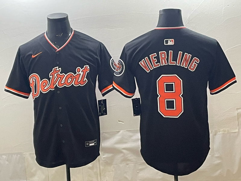 Men Detroit Tigers #8 Vierling black Nike 2026 MLB Jersey 04098